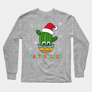 Cactus Claus - Cactus With A Santa Hat In A Bowl Long Sleeve T-Shirt